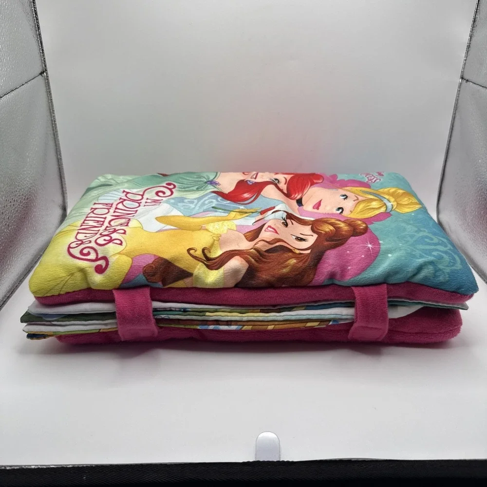 Disney Princess Pillow Book Plush Storybook 3D Pink  Room Decor HTF Rare 14in